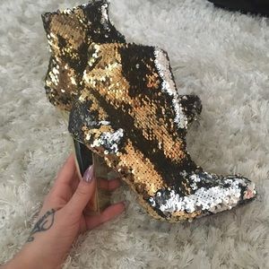 Sequin Booties